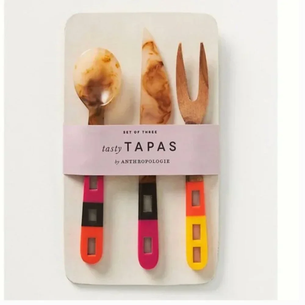 ⭐️ Arcelia Mezze Farm Peasant Boho Hipster Hippie Art Hip Block Cheese Knife Set